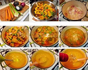 南瓜蔬果浓汤,秋季的健康养生汤